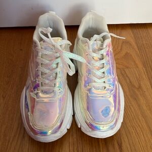 Platform holographic sneakers